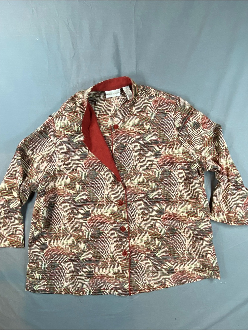 Vintage abstract Draper & Daemon’s  Button-Front Blazer Jacket